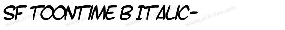 SF Toontime B Italic字体转换
